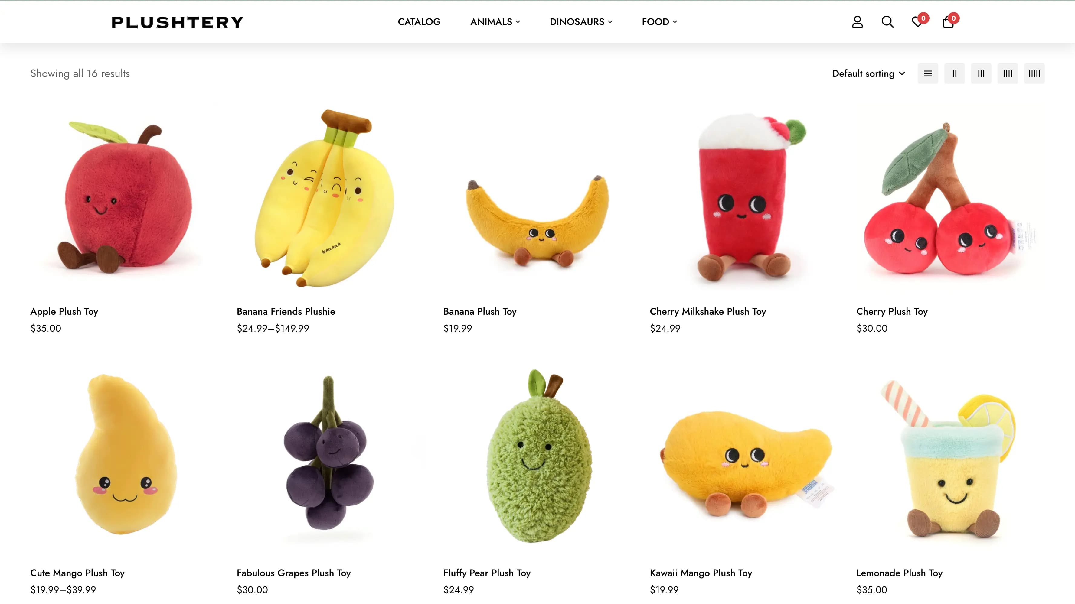 Plushtery plush food toys product collection