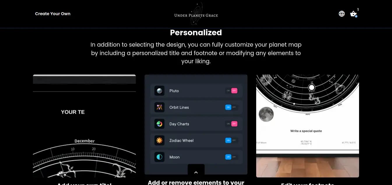 Personalized planetary alignment preview based on birth details