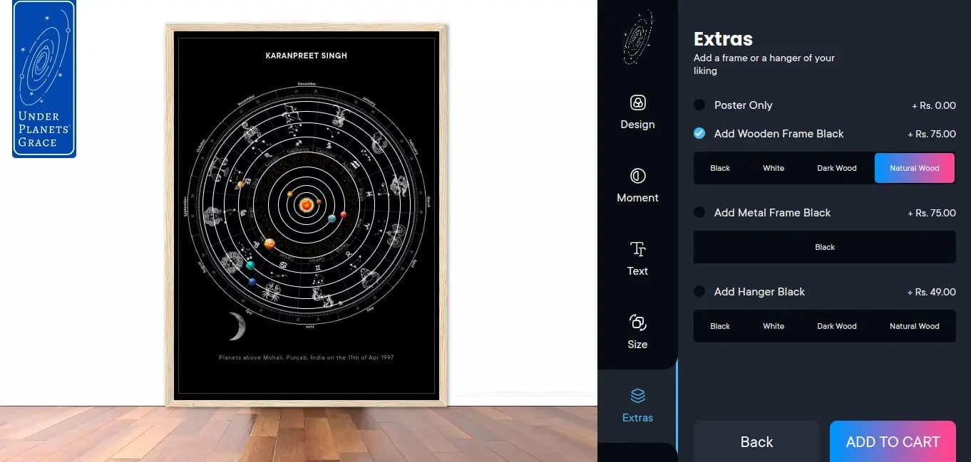 Solar System Alignment & Custom Print Generator